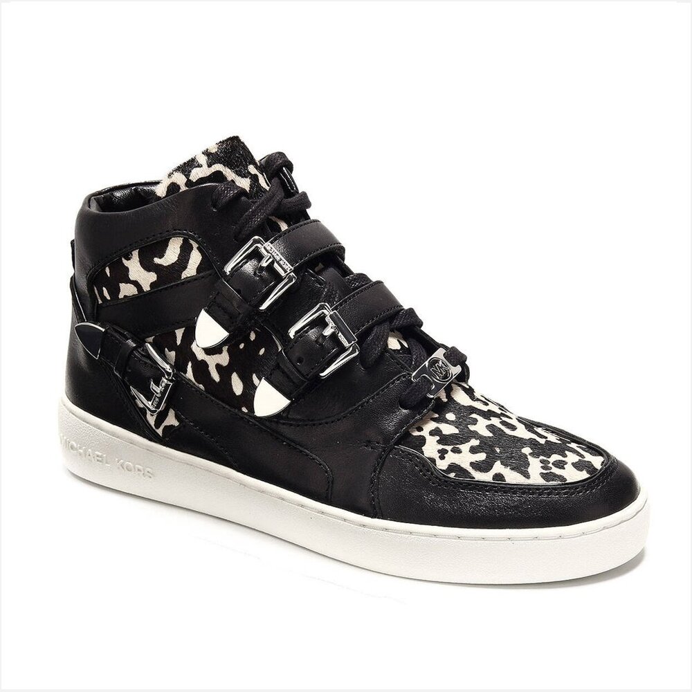 Michael Kors Robin High Top Leopard Sneakers Women US 10M